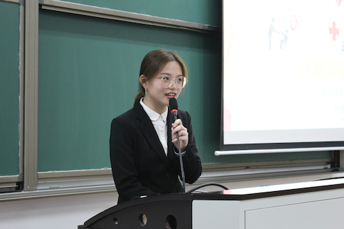 2019年12月7日医学院组织考核会青年志愿者协会代表人演讲